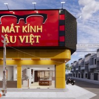 Thiết kế tiệm mắt kính Âu Việt tối ưu không gian 70m² tại Long Khánh